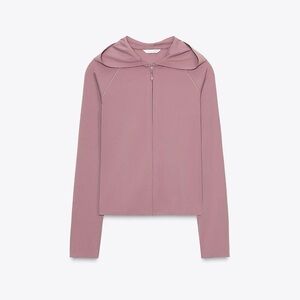 New Zara polyamide sweatshirt in mauve - small